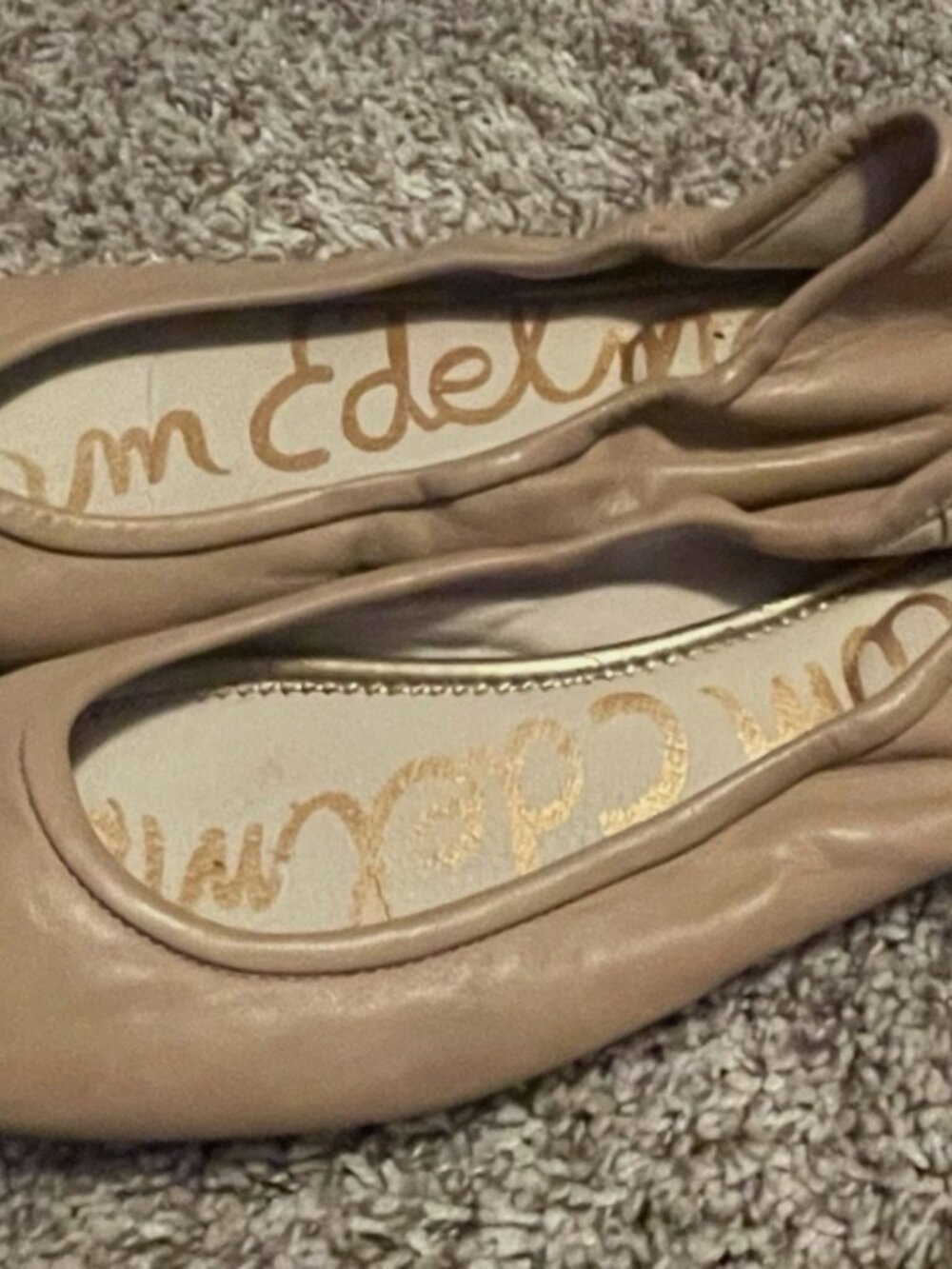 Sam Edelman Women's Felicia Ballet Flats French Sand Leather Size 8.5